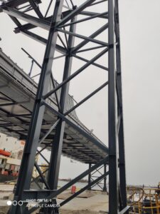 Transport loading gallery at Riga Bulk Terminal, 2020–2021